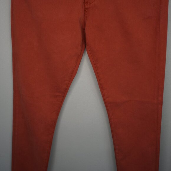 New AG Farrah High Rise Skinny Ankle Stretch Sateen Pants in Dark Hibiscus sz 26 - Picture 4 of 15
